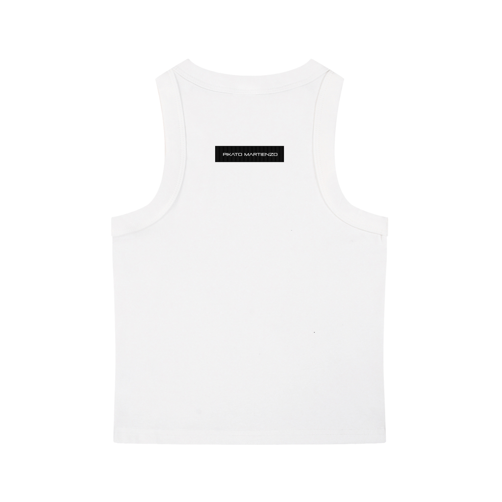 PIKATO MARTIENZO "NO COMMENTS" SCRIPTUS Snow Washed Tank Top