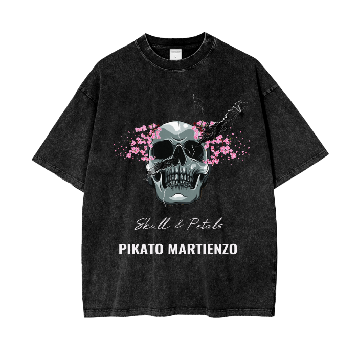 PIKATO MARTIENZO Acid Wash Oversize T-Shirt - 250 GSM