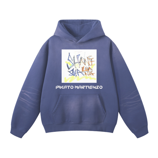 Streetwear Unisex Monkey Washed Dyed Fleece Hoodie