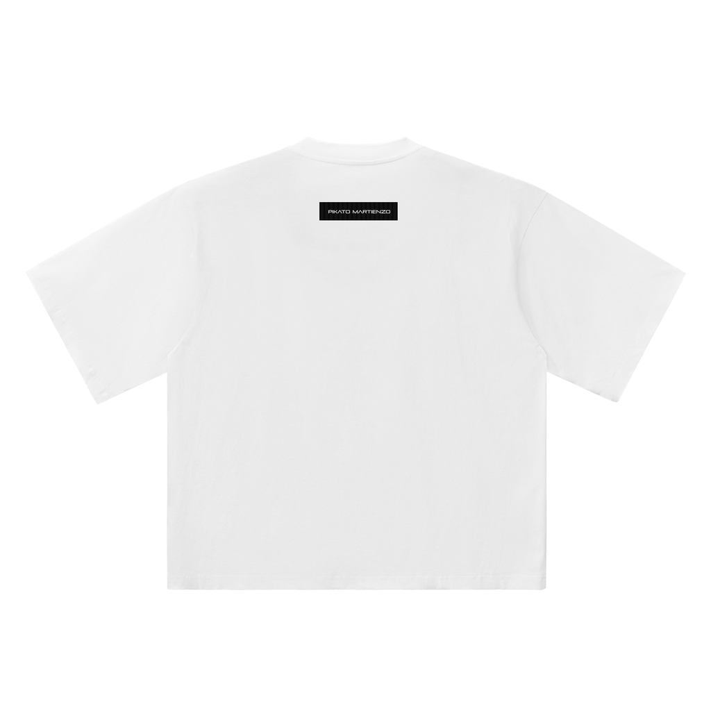 PIKATO MARTIENZO The_Order_Of_The_8_44_Steps Oversized Drop Shoulder Tee WHT