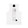 PIKATO MARTIENZO "NO COMMENTS" SCRIPTUS Snow Washed Tank Top