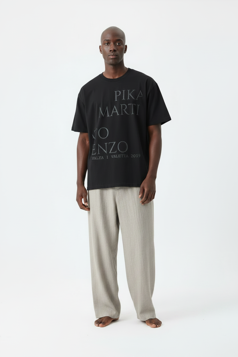 PIKATO MARTIENZO MALTA  VALETTA 2019 BLK Mens T-Shirt