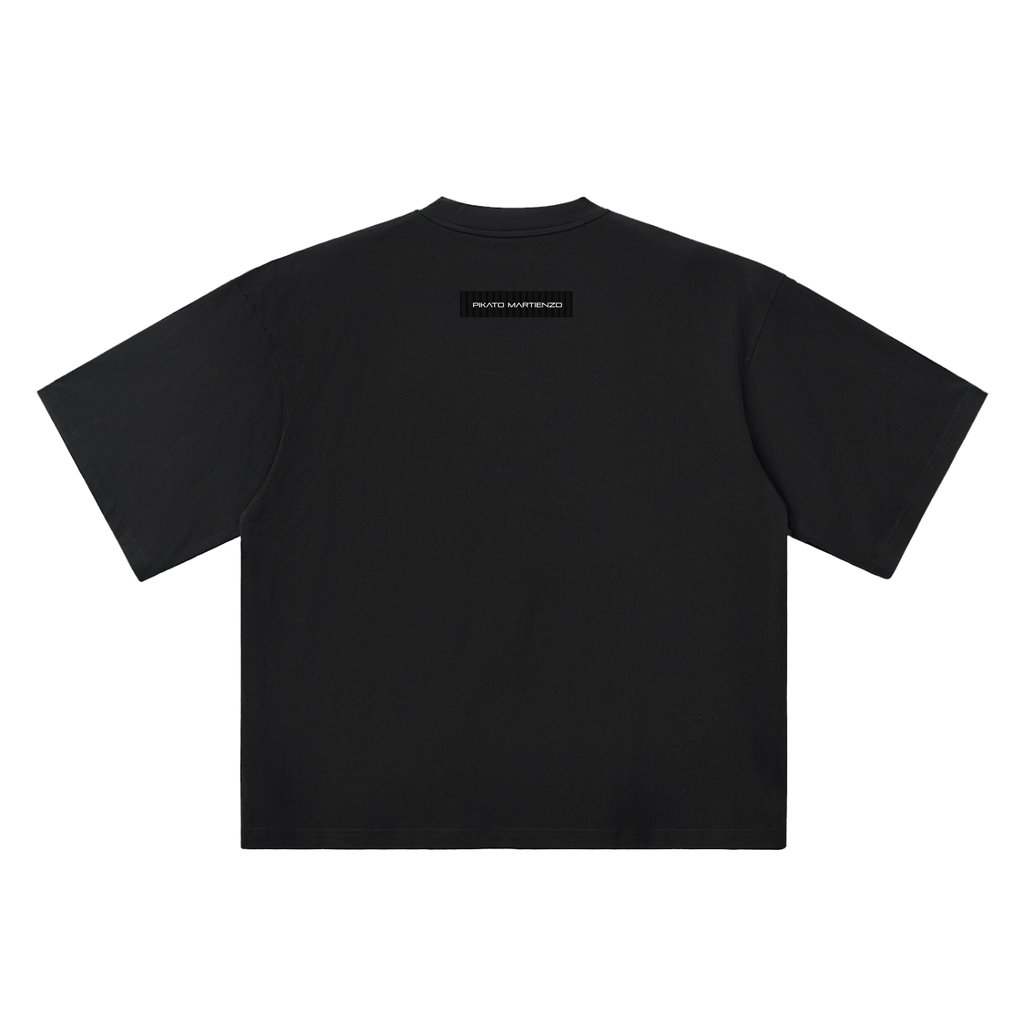 PIKATO MARTIENZO The_Order_Of_The_8_44_Steps Oversized Drop Shoulder Tee BLK