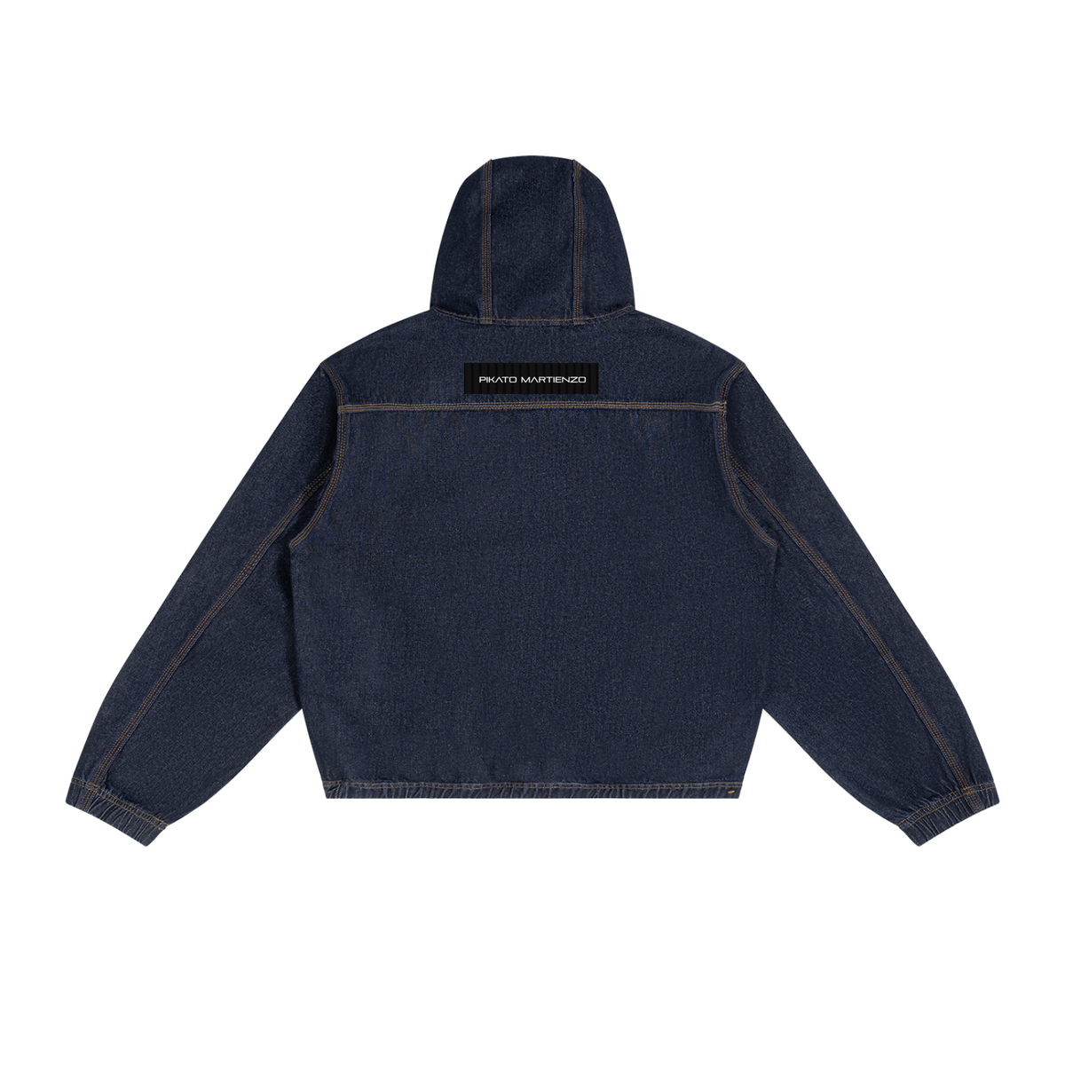 PIKATO MARTIENZO Men's Boxy Washed Vintage Hooded Denim Jacket