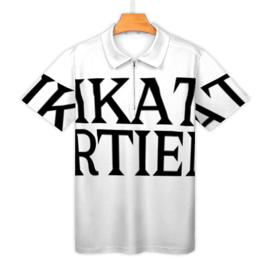 PIKATO MARTIENZO Zipper Polo Shirts Men WHT BLOK