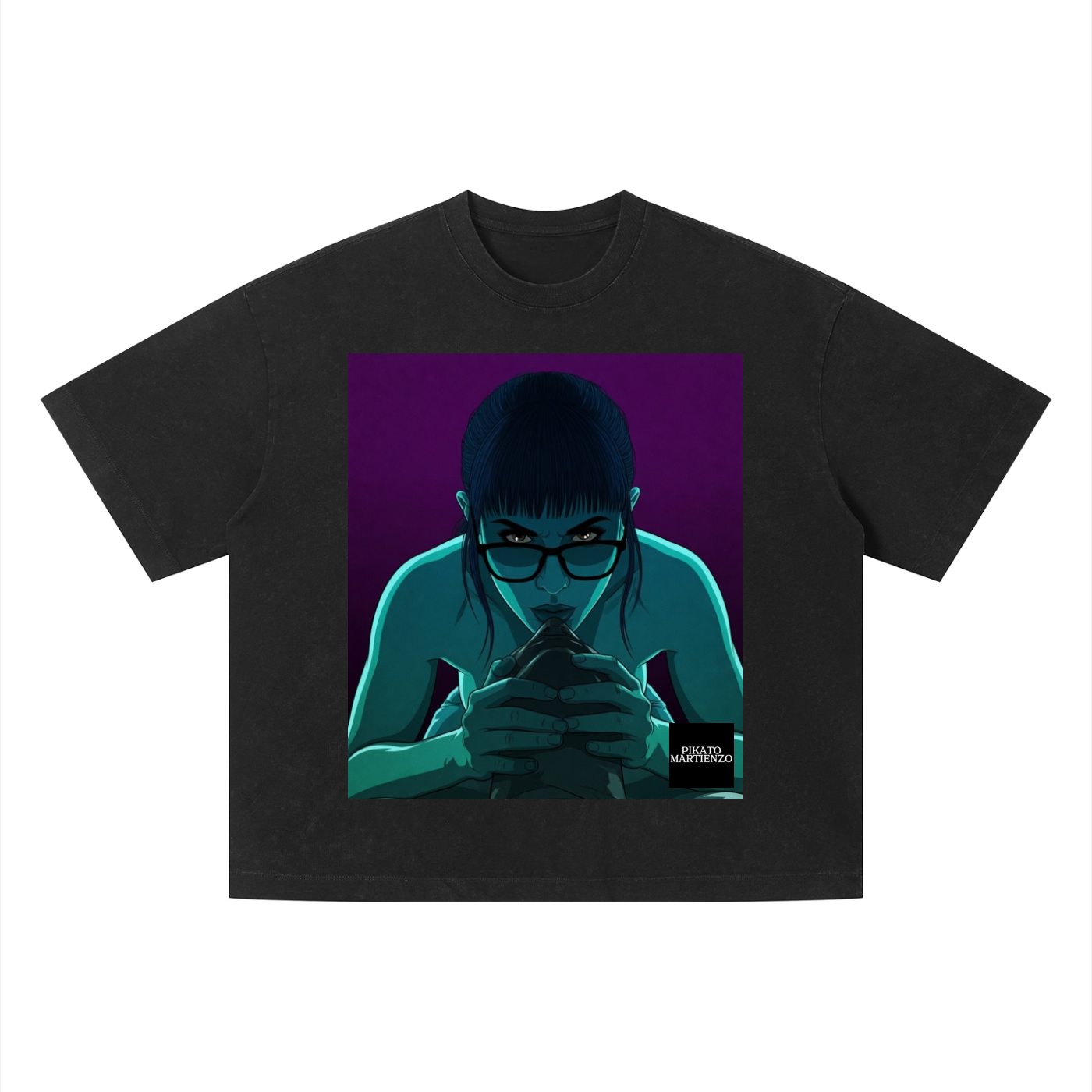 PIKATO Lusthun Collection  Unisex Wash Boxy T-Shirt