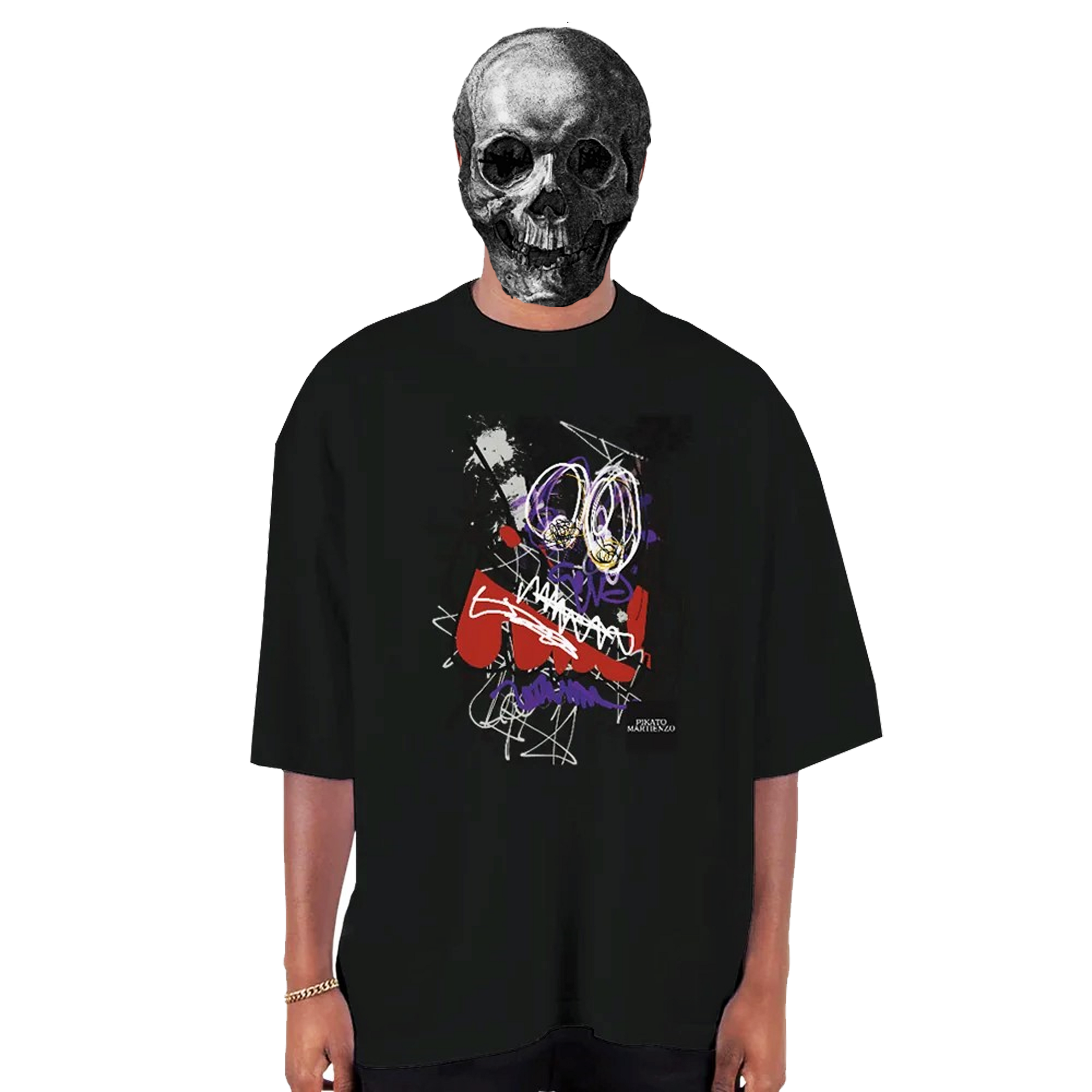 PIKATO VOODOO Grunge Artwork OSD T-Shirt - Unique + Hyper Rare