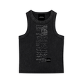 PIKATO MARTIENZO "NO COMMENTS" SCRIPTUS Snow Washed Tank Top