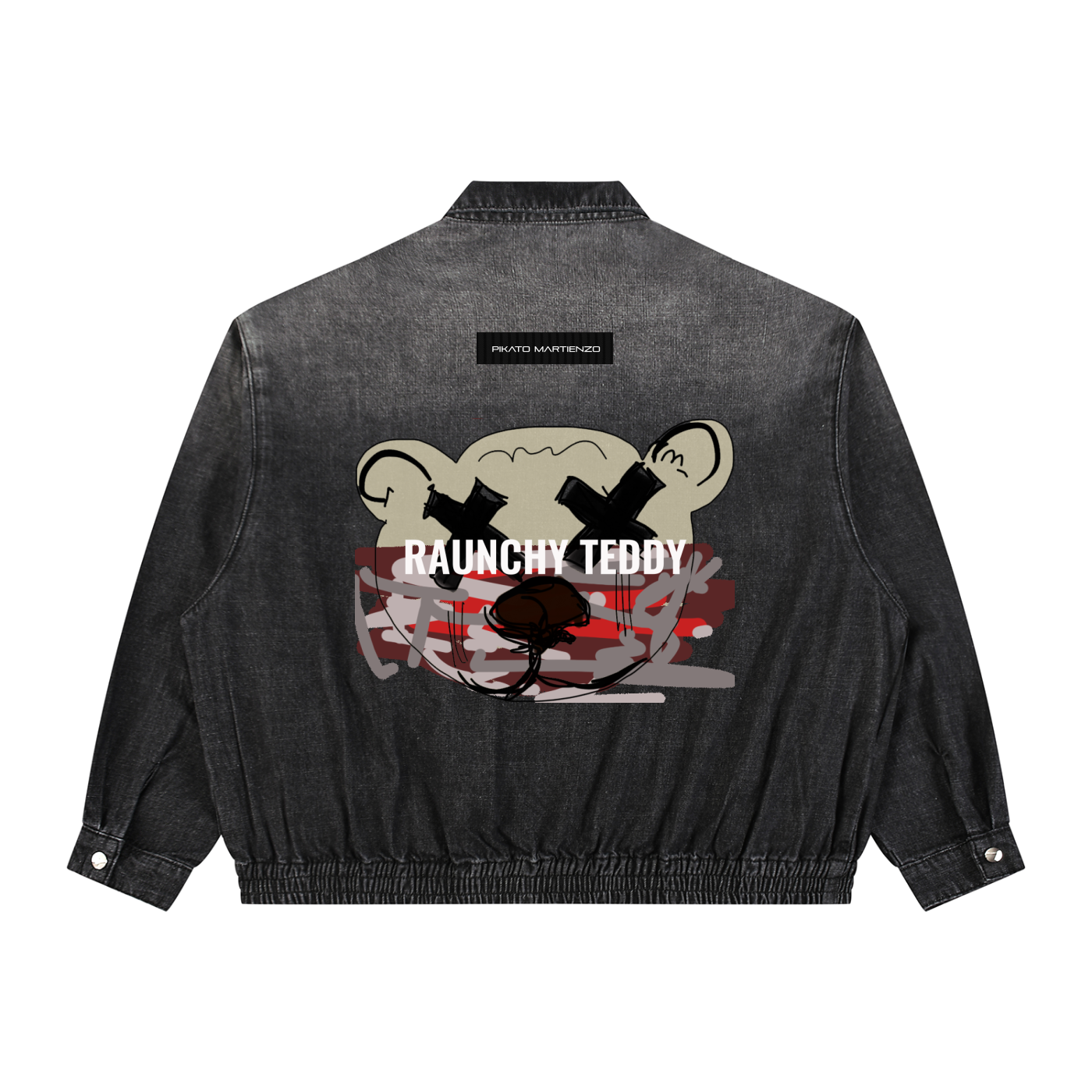 PIKATO MARTIENZO RAUNCHY TEDDY UNSX Vintage Wash Denim Jacket