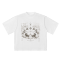 PIKATO MARTIENZO The_Order_Of_The_8_44_Steps Oversized Drop Shoulder Tee WHT