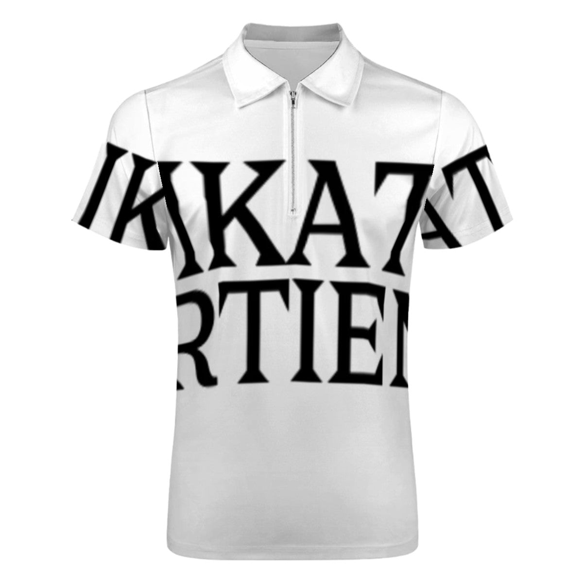 PIKATO MARTIENZO Zipper Polo Shirts Men WHT BLOK