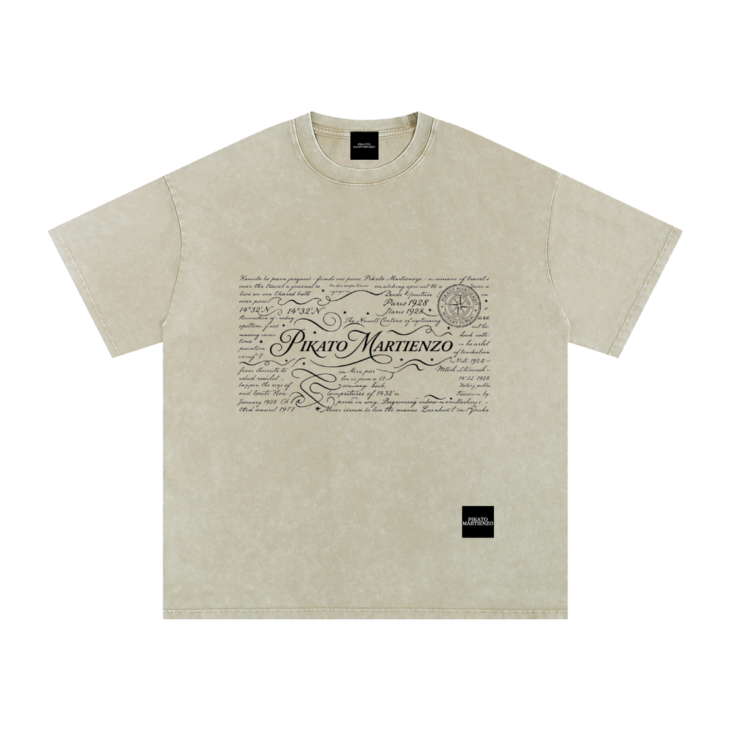 SCRIPTUS Snow Washed Oversized Full Cotton T-Shirt