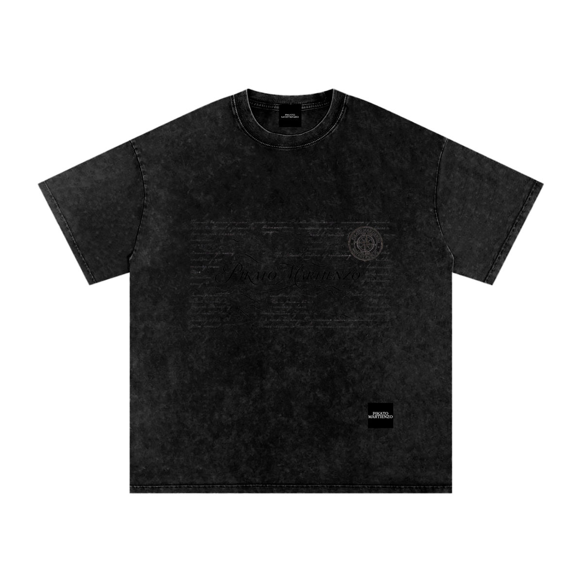 SCRIPTUS Snow Washed Oversized Full Cotton T-Shirt